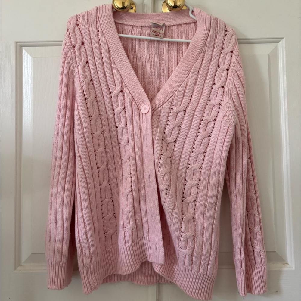 Pink Knit Cardigan